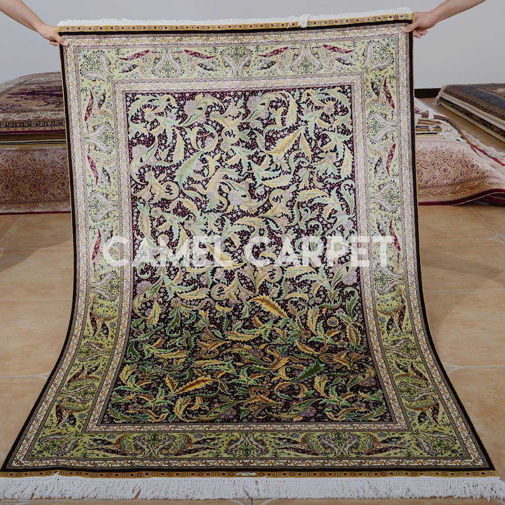 Hand Knotted Silk 4x6 Carpet.jpg